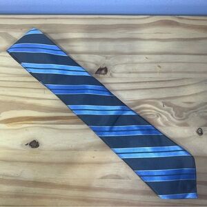 *2/$20* Michael Kors Gray and Blue Diagonal Striped Silk Tie